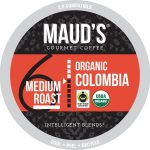 Maud's Organic Colombian Coffee (Organic Medium Roast Coffee)， 24ct. Solar Energy Produced Recyclable Single Serve Fair Trade Single Origin Organic Coffee Pods - 100% Arabica Coffee， KCup Compatible